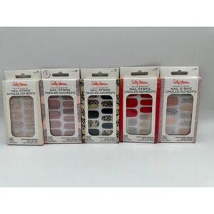 Sally‎ Hansen Salon Effects Nail Polish Strips Lot of 5 Nail Art Stickers